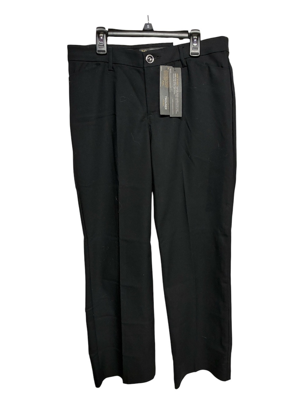 Kohl's Women’s Black Regular Fit Trouser Mid Rise Flex Motion Pants
